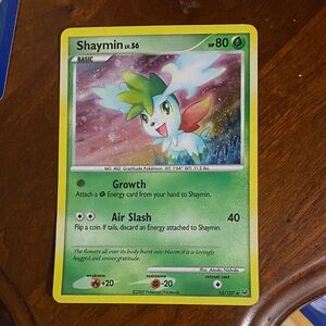 Pokemon Shaymin Card - Green and Yellow